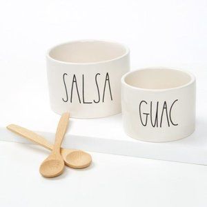 NIB Rae Dunn Guac&Salsa Bowls w/ 2 spoons
